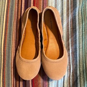 Lucky Brand taupe leather Emmie flats size 9 BRAND NEW